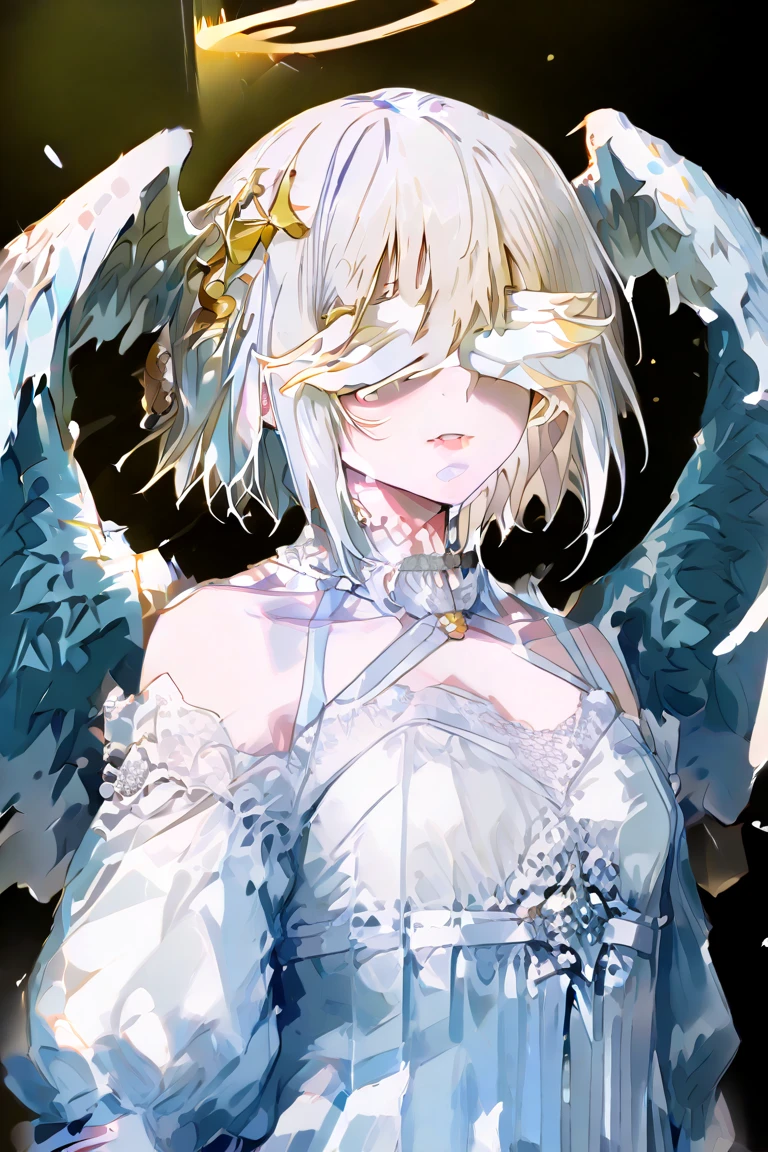 8k,High resolution RAW color art,Anime Art,Silver Marble Skin, (((Very detailed and cool))), Detailed skin, Bokeh、texture,(Exquisitely crafted, The finer details, Ultra-detailed art), (((1 girl))), Depth of written boundary, Silky Touch, Hyper Detail, (((Cool face))), eye shadow, Beautiful detailed red eyes, Beautiful lip detail, Highly detailed face, Delicate depiction of hair and eyes, Detailed Fashion, Golden Earrings,Full body depiction, Black half top、(((Shoulder Bare)))、Black shorts、Waist Cloak、Black thigh-high tights、Golden decoration, Light gray hair, Golden bracelet, Straight Hair、Short Hair、(((Hair)))、Black theme、snow、Side view、look down、cloth、Clear face、bed