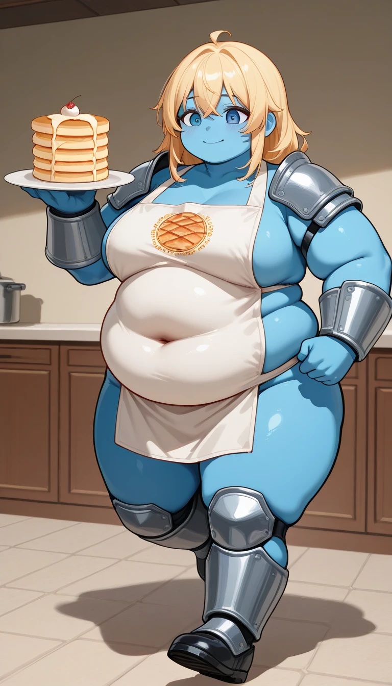 1girl, mount lady, boku no hero academia \\\\\ masterpiece, best quality, very aesthetic, absurdres, newest \\\\\\ sportive body, \\\\\\ by dodok, nyantcha, cutesexyrobutts, by khyle ///// blonde, purple eyes, , 24 years old,kitchen, wearing only apron, big tits, naked