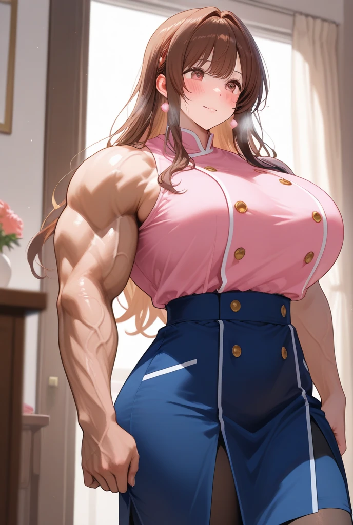 Anime, 2d anime, cartoon anime, detailed illustration, dynamic angle, ultra-detailed, detailed eyes, detailed face, illustration, 1girl, late 20’s year old, Big woman, Asian American, very tall, broad shoulders, silky long black hair, muscular, tone body, a little bulky, muscular arms, wide shoulders, tall woman, happy, shy, embarrassed, blushing, hands together, broad shoulders, large muscles, night time, Evening, standing by a window , in a long flowing yellow sundress, in a nice house, living room, dark wood panel walls, dark hard wood floors, standing in doorway, dark outside, night time, luxurious mansion, stary night outside the windows, erect nipples, not looking at camera, looking to the side, aroused but embarrassed,