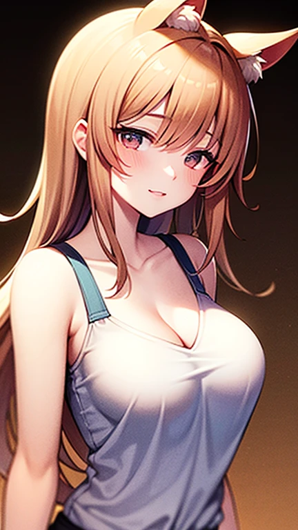 best quality, masterpiece, highres, solo, {kalina_girlsfrontline:1.15}, blue_eyes, long_hair, orange_hair, hair_between_eyes, breasts, side_ponytail, blush, ribbon, hair_ribbon, smile, eyewear_on_head, hair_ornament, bangs, sunglasses, large_breasts, red_ribbon, collarbone, cleavage