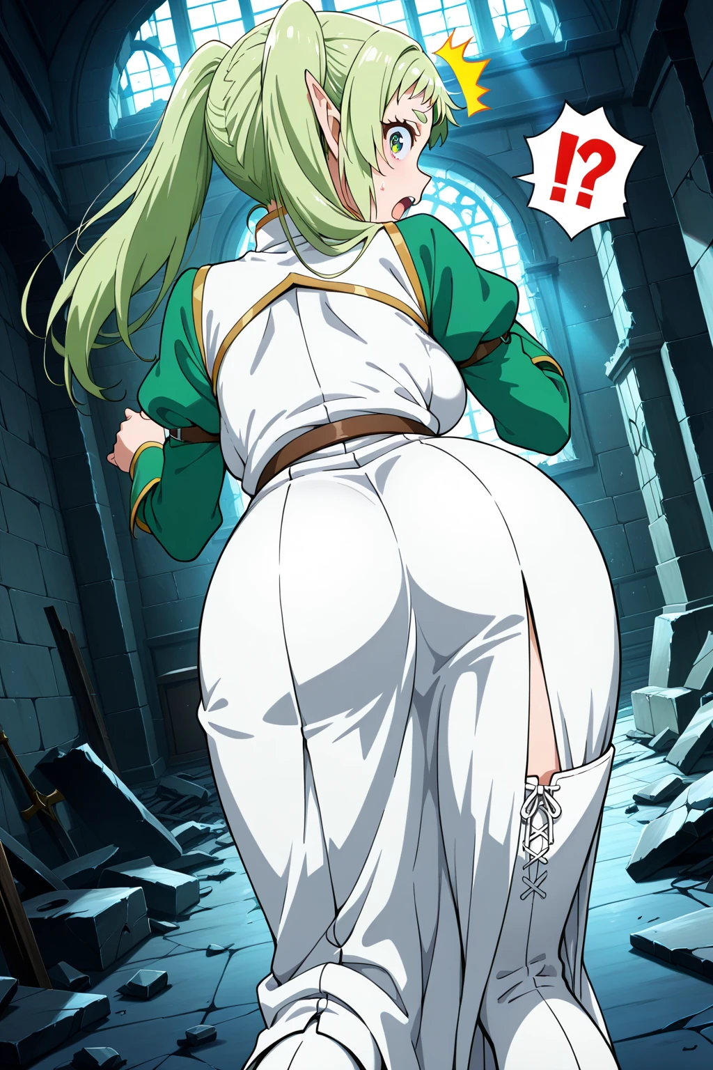 Ultra-high definition image quality、beautiful girl、Female Swordsman、Light Armor、Green Boots、Long Hair、blonde、20-year-old、have confidence々face、Very short tight skirt、Sexy stance、Cowgirl、wilderness、Highest quality,Big Ass、Big Breasts、Thighs、Grasping the hilt of the holy sword Excalibur、Black panties、Kick off with your feet and jump、Joan of Arc style clothing、Wind King Barrier、Her hair is fluttering in the wind、The Sword of Promised Victory、god々Wearing a bright aura、Big Ass、Valkyrie the War Maiden、Ass Super Close-up