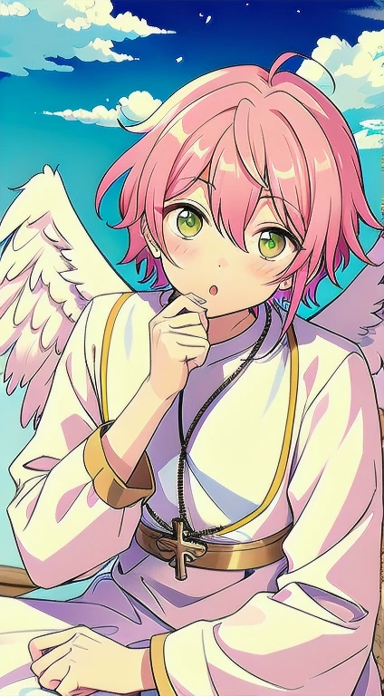 1boy, ensemble stars, tori himemiya, angel outfit