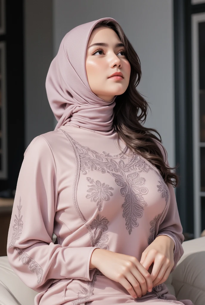 (NSFW,highres:1.2),mirafilzah,perfect body shape, slim waist, curvy hourglass figure, full body picture, skinny waist and thick hips,full body view,big boobs,wearing tight dress,beautiful detailed eyes,long eyelashes,natural makeup,soft smile,she has a jiggly fat round belly,vivid colors,studio lighting,physically-based rendering,digital artwork,bokeh