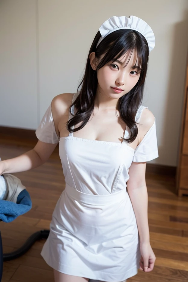 White string bunasterpiece)))、(((High resolution))、8K、(In detail))、(Highest quality)、Beautiful girls、A beautiful girl with white wings growing on her back:1.5 、笑顔のCute beautiful girl、Very attractive beautiful girl、(White apron)、On a bed with white sheets,(((Your smile is cute,)))、((12-year-old girl:2.0))、Super cute lolita idol:1.5 、(((肌の露出が多い白いOff the shoulderのエプロンを着た美しい少女, Transparent muscle)))、(Slender body and beautiful breasts)、((Well-formed and elegant face:1.5))、(((Belly buttonが見える)))、(Big Breasts: 1.5)、tits、Naked Apron、Cute beautiful girl、(((Apron that exposes a lot of chest:1.5)))、Very beautiful beautiful girl、A young and innocent beautiful girl、Big Breastsを強調してる:1.5 、Thighsが付け根まで見える、((Doing the splits:1.5))、sit、(Belly buttonが見える:1.5)、(Her breasts are exposed: 1.5) 、A beautiful girl、エプロンはOff the shoulder、The cleavage is exposed、Well-formed face、Belly button、Thighs、Off the shoulder:1.5 、NSFW 、whole body: 1.5 、barefoot: 1.5 、White string buns、panties pull out:2.0、
