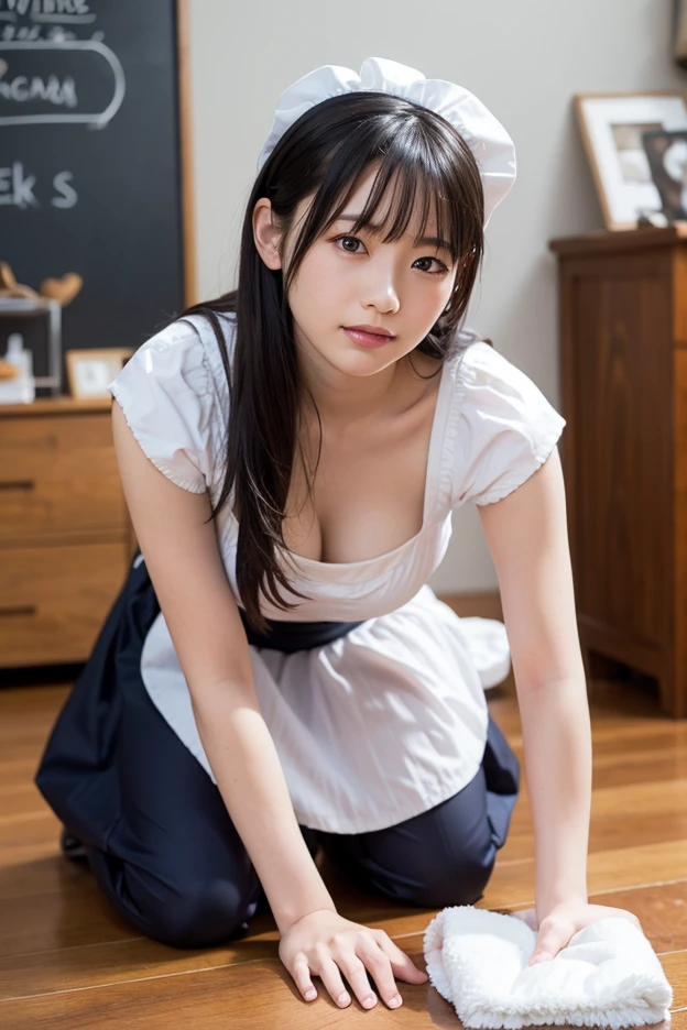 ((highest quality、master piece:1.3))、２０1 year old girl、Beautiful girl emphasizing slender abs:1.3、(beautiful hair、huge :1.2)、(((short bob、Touching the pubic area with your hand:1.2、 face)))、Super detailedな顔、detailed eyes、double eyelid、face of  pleasure、panting face、Cumming face、beautiful expression、naked、sexy pose、((Inviting attitude、naked))、wet body、((naked、Climax posture、touch  with hands、See-through maid uniform))、You can see the shape of the nipple、(((I can see the nipples、private parts visible)))、(((beautiful hair形、 face、Touching the pubic area with your hand)))、Raw photo、Face in love、no panties、No bra、See-through maid uniform、Photo quality、tight waist、Beautiful woman、Beautiful waist and waist、On the way to  panties、The pubic area gets wet and the juice drips., (highest quality), (Super detailed), (masterpiece), (wall-), (details face), (dynamic pose)、(((Open your pubic area with your fingers to show off)))、spread both legs、My  is soaked、Beautiful crotch、Raw photo from thigh up、Stand up and open your legs、Stand with your  open、Fully see-through attire、Beautiful woman、(((Correct hand、Correct fingers、2 arm fingers、Precise human body structure)))、Beautiful woman