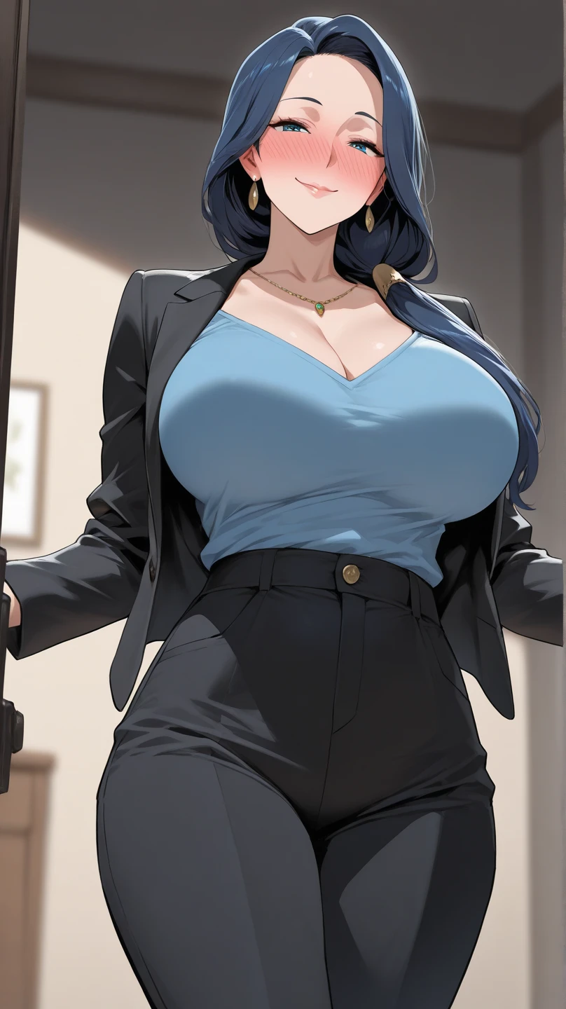 Woman in office room, White wall, Gray table window, Sexy pose))), ((highest quality)), ((Intricate and detailed)), ((Surreal)), Absurd resolution, Mature Woman, Mature Woman, perspective, Very detailed, figure, One Woman, ((Big Breasts)), Perfect hands, Detailed fingers, Beautiful fine details, ((lie on one’s back)), ((Long Hair)), chief executive officer(CEO), (business attire:1.2), White office shirt, Tight mini skirt, Black choker, Earrings, stockings, Detailed Background, Perfect Eyes, Seductive eyes, Looking at the audience,From below