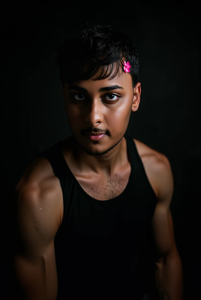 A skinny weak indian boy. He eyes so weak because everyday masterbation this guy and now situation depression, anxiety