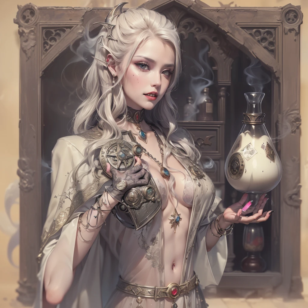 A tall and beautiful elven woman,beauty and atheletic, ), (wearing rustic [robes|armor] with golden embroidery),big breasts, light blue glowing eyes, cold expression, proud posture, straight chest, lilac skin, purple facial tattoos, silver tied hair, exposed chest, exposed shoulders, exposed belly button, exposed thighs, pregnant, looking up at the camera, wet body, in a medieval inn, leaking into urine puddle ,realistic,film grain, film camera,(()), cum,cun in , nsfw, ,(missionary sex), tattoo,diamond necklace,