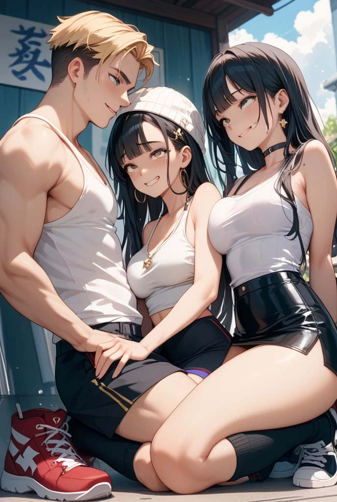 Long and thick cock like a horse、woman holding boy's cock、(Best, Best Quality) (Very Detailed Illustration) (Realistic Body) (Official Art) (Super High Detail) (Perfect Anatomy), ((1doy 2woman))(Male Child Sandwiched Between Two Women and Showing His Face) (Women facing each other) (9-year-old male child) (making out, hugging torsos, looking at a hetero guy standing) (man sandwiched between two women's big boobs: 1.5)), (beach), ((slim girl: 1.3))(big tits:1.2) (white bikini Girls: 1.4) (2 girls, swimsuits, looking at camera) (Tan, boy's male swimsuit), (boy with a horse-like cock hanging out) (woman holding the dick facing him) ,