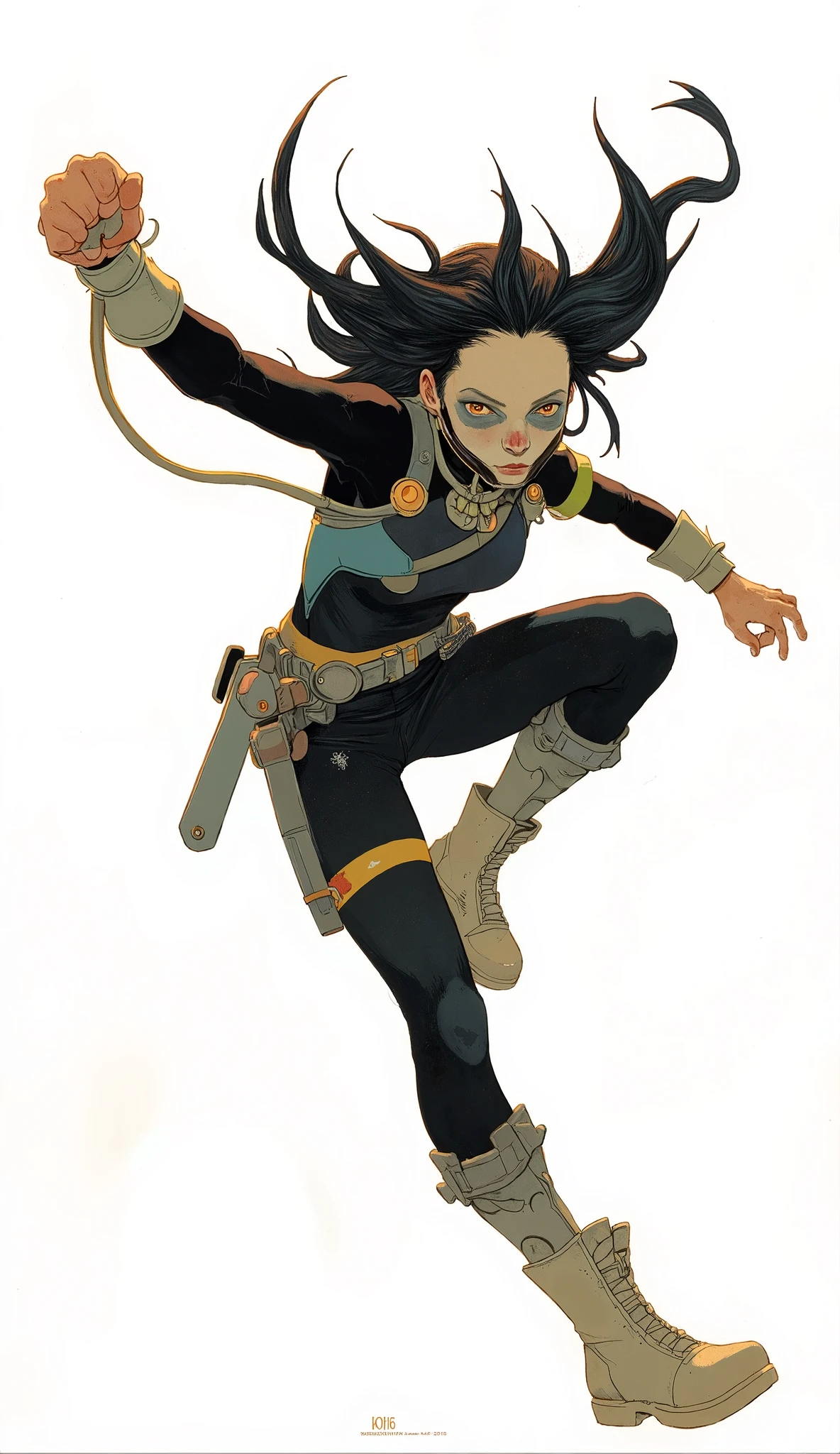 score_9, score_8_up, score_7_up, score_6_up, score_5_up, score_4_up  <lora:Parrot:.7> 1 girl, flat chest, pussy, action pose,
 , looking at viewer , front body,   <lora:hand 4:.7>, superhero suit:2,sexy:2, long hair,  cool, tech, tactical, half naked, , very detailed:3,  <lora:add-detail-xl:0.8>, colorful