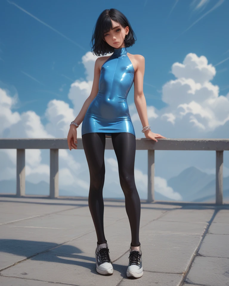 (Full body photo:1.7), (One/Woman/as Sora protagonist of Kingdom Hearts:1.5), (Big breasts:1.7), (Wearing the full outfit of Sora from kingdom hearts:1.3), (Looking at the viewer/smiling:1.3), (She's in a magical/night/full moon city in the sky:1.7), (She's got the hair of Sora from kingdom hearts: 1.5), (blue eyes: 1.5), (extremely tight suit on the body: 1.7), (doing sensual poses while standing: 1.2), (Kingdom Hearts, award-winning, UHD, anime, high detail, 16k, high quality, masterpiece)