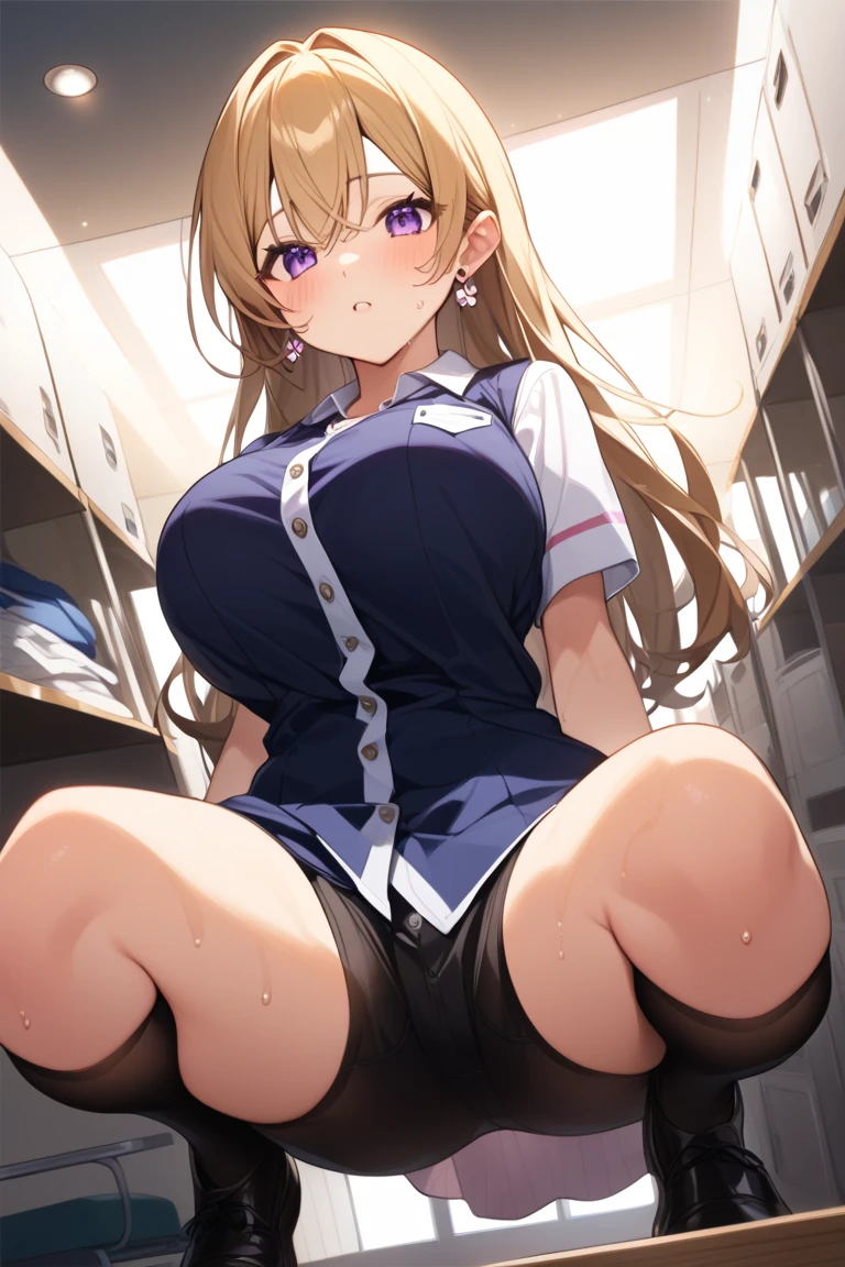 ((Idol having intense vaginal sex with a man:1.5)), Intense vaginal sex with a man, Full body image, front, One girl, 18-year-old, Mix 4, (32K, RAW Photos, Highest quality, masterpiece:1.2), (Anime-like, photoAnime-like:1.37), Idol, cute, Short sleeve T-shirt,Shorts,Black knee socks, dressing room, floor, Humidity, Professional Lighting, Photon Mapping, Radio City, Physically Based Rendering, Super Resolution, (Big Breasts:1.2), {{A faceless man steals the face of an idol in his room and has intense vaginal sex with a fan}}, Replacing idols for breeding purposes, male, penis, No morals, whole body, NSFW