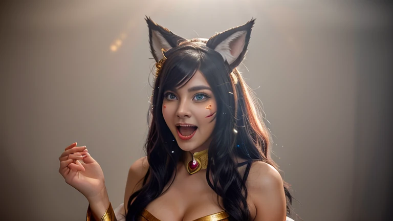 1girl, ahri \(league of legends\), fox girl, fox ears, fox tail, blonde hair, choker, facial mark, whisker markings, <lyco:kda-v1-lycoris-16dim-10ep-naivae:0.7> , portrait, solo, upper body, looking at viewer, detailed background, detailed face, (<lyco:CulturePunkBundle-000007:0.5>, OldEgyptAI, ancient egyptian theme:1.1) aggressive feral jungle fighter, dark orange tribal clothing, warpaint, beads, blood, bloodthirsty, tropical climate, fighting stance, stone knife, bushes, colorful plants, stones, vines, beach in background, darkness, cinematic atmosphere,,, ((masterpiece)), (best quality), 8k, ultra-detailed, absurdress