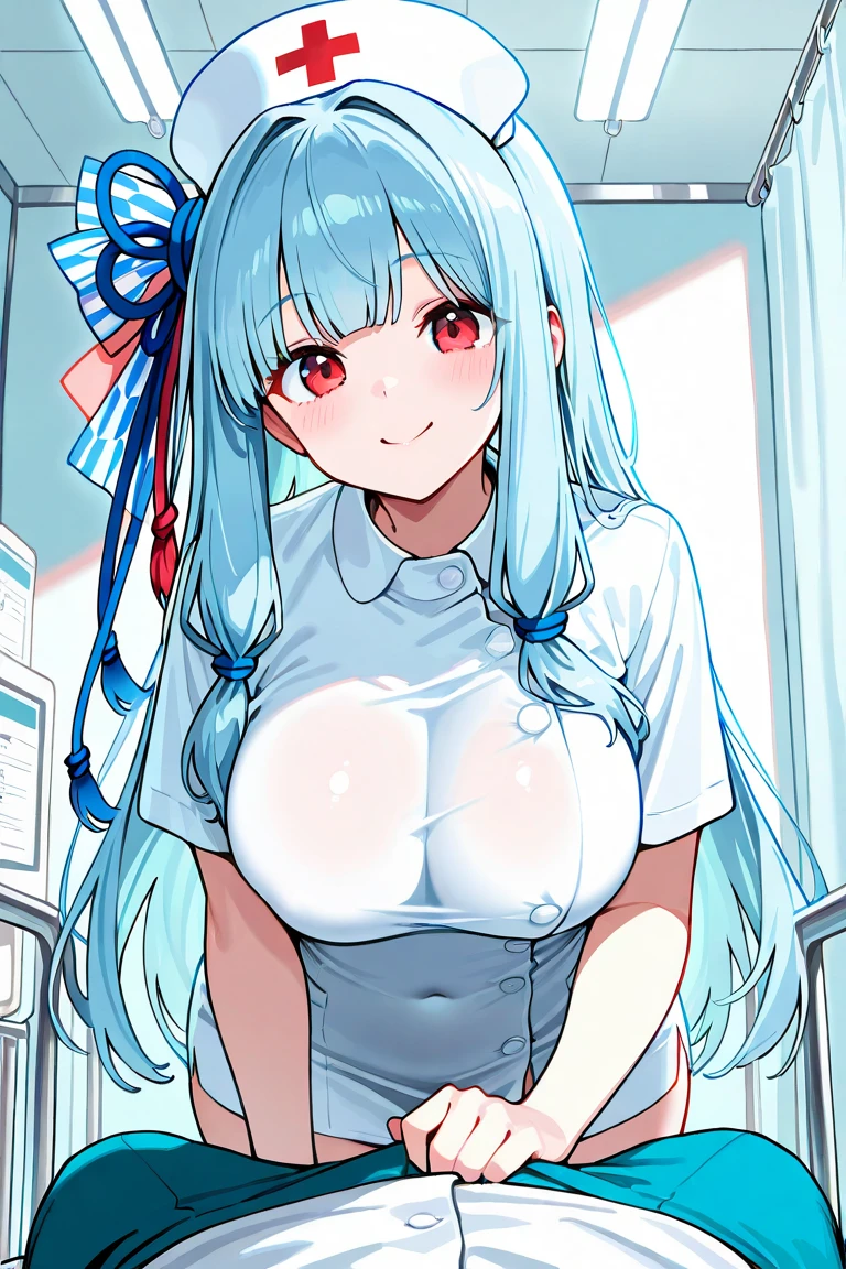 Blue ponytail、tits、Convenience store staffing limit