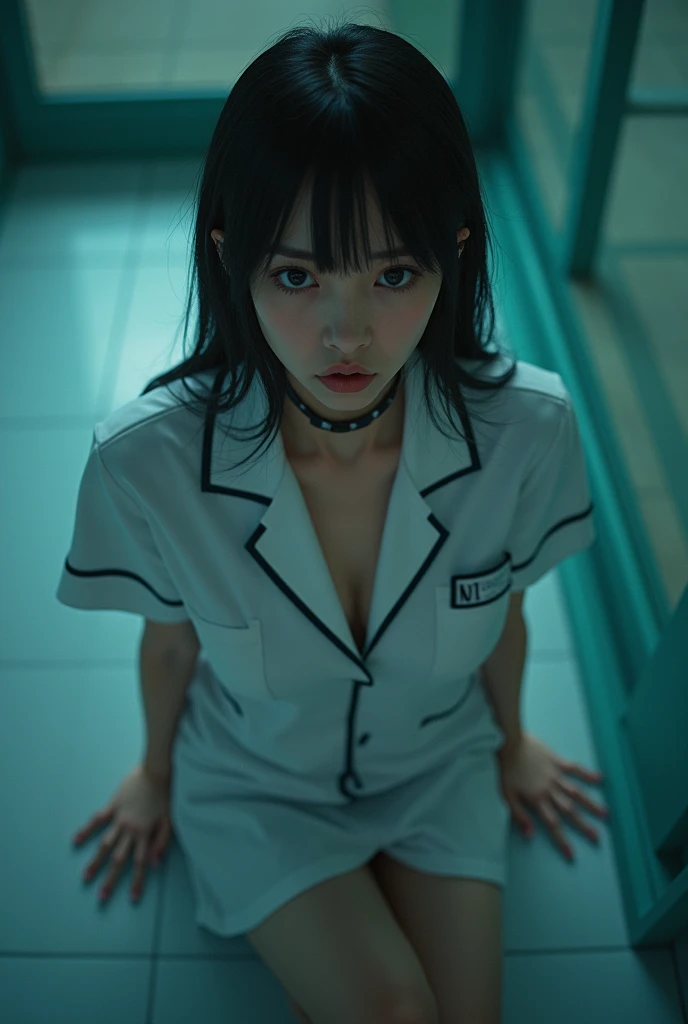 (masterpiece, Highest quality)
Silent Hill Nurse, One Girl, alone, have, dress, Cleavage, Short sleeve, Faceless female, Blood, monster Girl, Faceless, nurse cap, nurse, Blood on clothes, can'I can not stand it, Horror \(theme\), Background Complex, Forest Snow Ice, learn more.