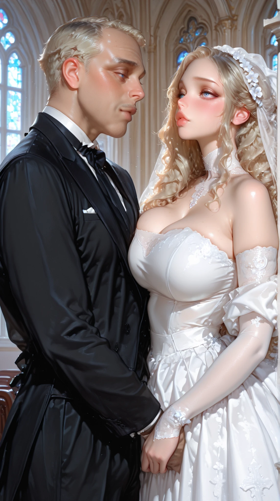 blonde、Transcendent Beautiful Married Woman、wedding veil、corset、The King's Bedroom、Sexy Queen、Exhibitionist、i cum hard、big hips、Rear view、wedding ring、Wedding dress、pantyhose、heart mark、A large amount of semen flows out of the penis、kinky sex、stick penis in pussy、Hold the penis、suck dick、troubled face、close your eyes、feel ecstasy、climax、The muddy semen splatters on my face、Covered with sperm、have sex、Sex Crazy、sex addiction、Covered in sex、Covered in shame、pubic hair、Covered with saliva、close your eyes、I'm excited、sexy scream、shout obscenely、とてもtroubled face、open your mouth