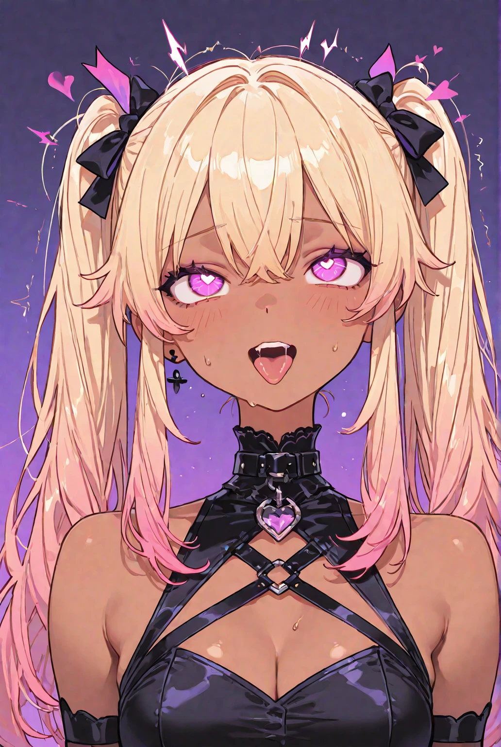 Young boy, Very Long blond hair, demon horns, violet eyes, demon robe, open shoulders, smirk, Masterpiece, hiquality