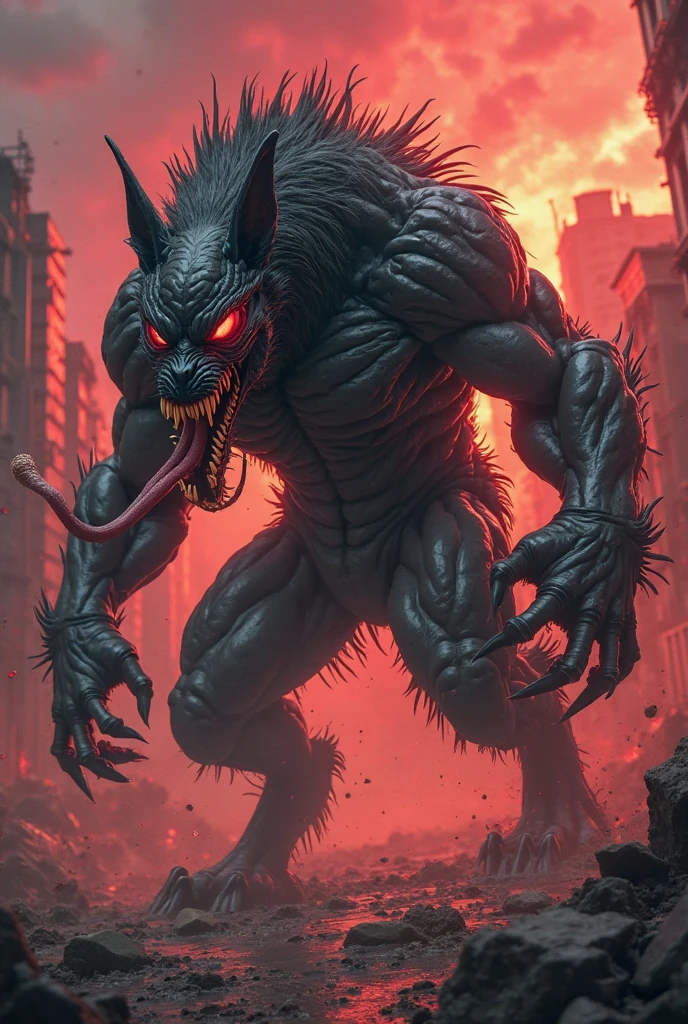 furry，hairy，Wolves，experiment，Stitching Abomination，male，experiment室，science and technology，strong，thick，monster，Zombie&#39;s exquisite eyes，Super detailed，Delicate fur texture，CG。red pupils，Tentacles，Sweatshirt，Tentacles缠身，entangle，strong，rape face，huge，panicked，fear，Mucus，Viscosity，body fluid，invert，assimilation，Mucusinvert，Tongue，Arrogant