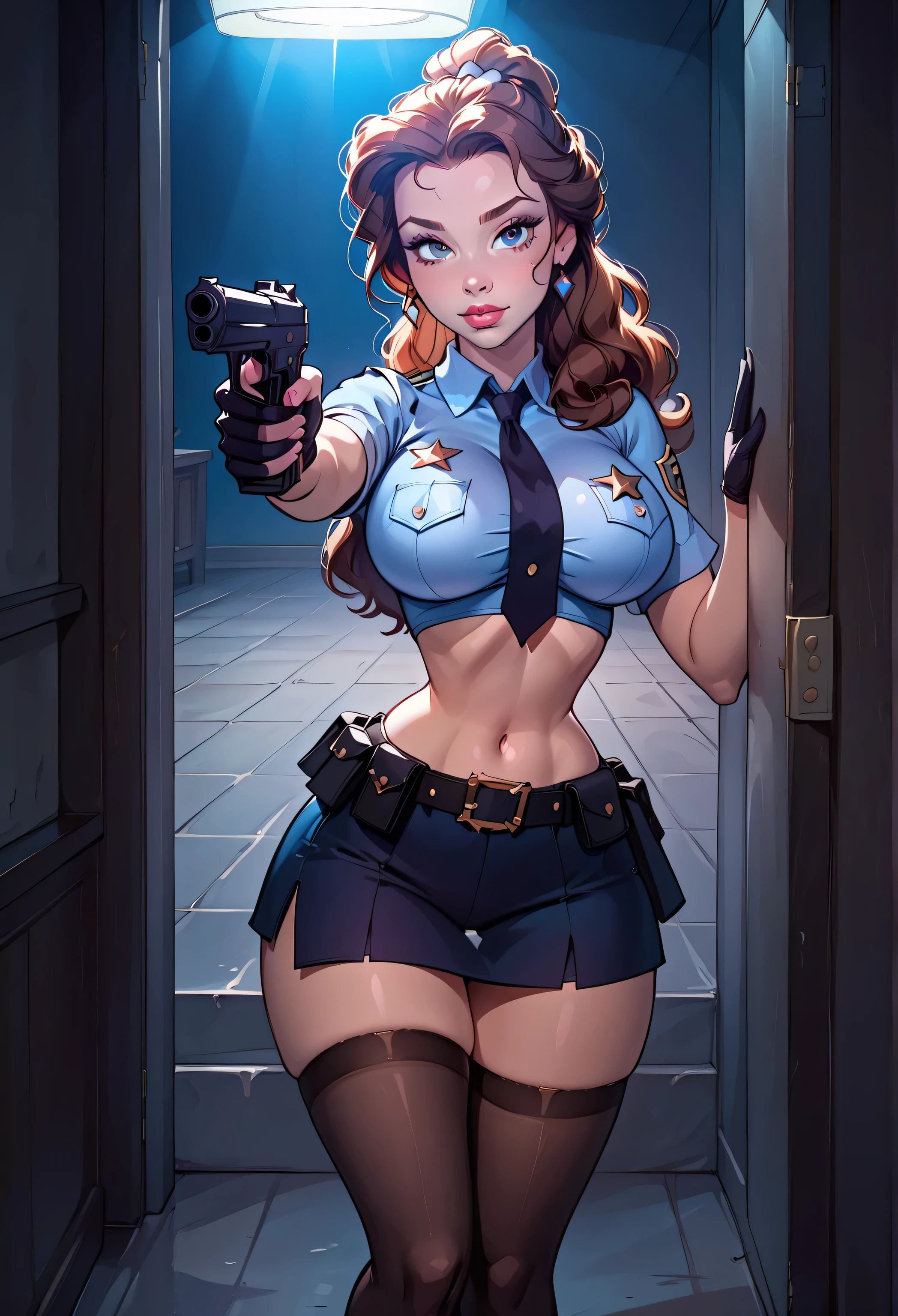 (Beautiful sneaky rogue), (large boobs), (revealing leather thief outfit with hood), (seductive look to camera), high quality, super resolution, beautiful detailed face, torchlights, bokeh, sneaking, very low angle, seductive pose, (holding dagger in her hand), mischiebous smile, (boobs spilling out), (low camera angle), (bending foward to camera), (in medivel city).