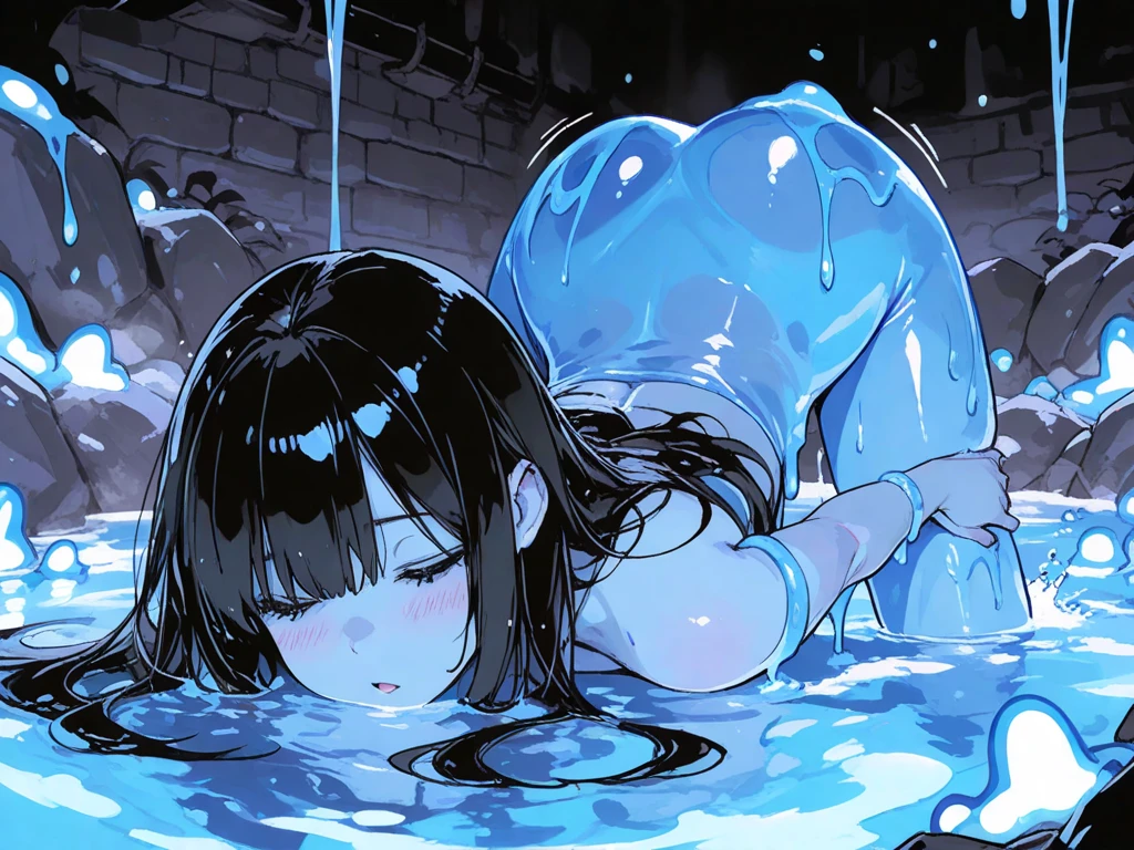 (((nsfw))),(((((((ultra detailed)))))))),(((((((very small private room))))))),((((on the black mat)))),(((((1loli))))),(((((petite))))),(((((large breasts))))),(((nude))),(((squatting openlegs))),(((spread pussy))),((((pussy juice)))),((((sweat)))),(((((steam))))),(((((arm up))))),(((((armpit))))),((((((hand in own hair)))))),((((very long straight hair)))),(((black hair))),((smile)),(happy),surprised,((open mouth)),(((((cum on hair))))),(((((excessive cum))))),(((((cum in pussy))))),((((((cum drip)))))),((((cum facial))))