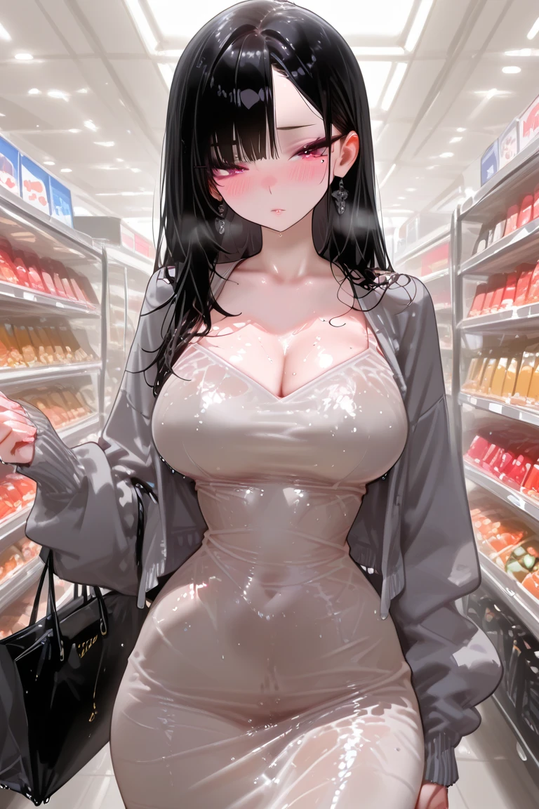 nipple,Pussy,AV actress,Calm sister,straight hair,smile,hair nude,pubic hair,convenience store