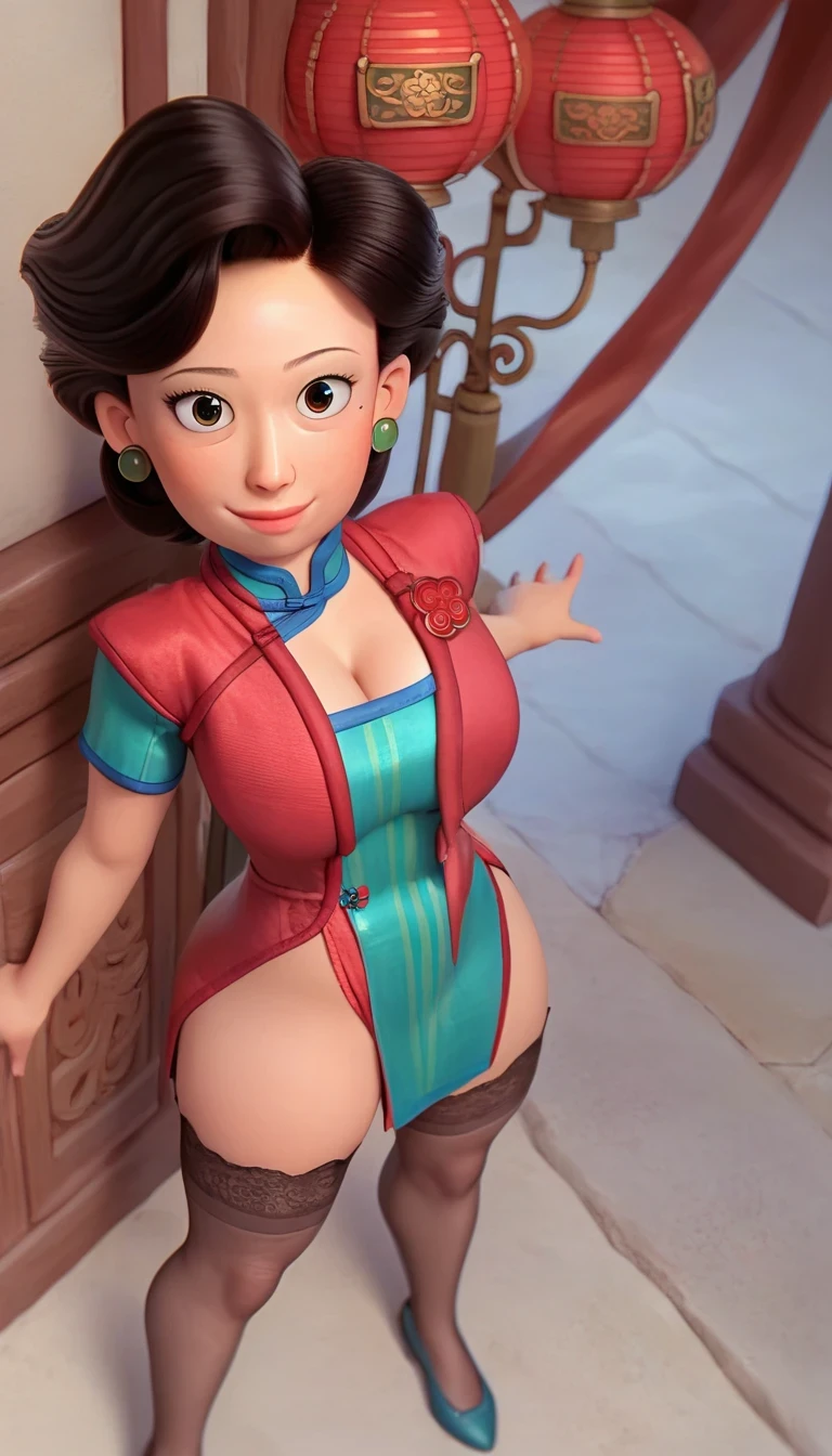 1 girl, Ming Lee,(Melhor qualidade), (high resolution), rosto perfeito,,big breasts with nipples, sexy, pornography, micro bikini,
