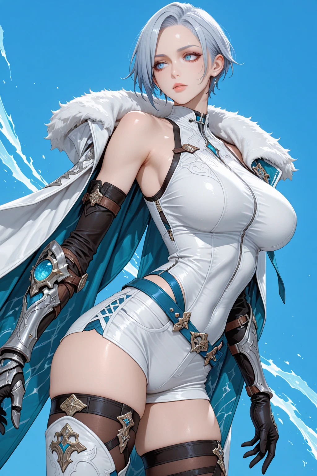 (masutepiece), (Best Quality), Highly detailed,Ultra-detailed,(the Extremely Detailed CG Unity 8K Wallpapers),unbelievable Ridiculous,(Official art),Colorful,(Line optimization),Seated Pose、
Extremely exquisite female facial description, extremely delicate and beautiful eyes,
1girl in, animal_ear_fluff, animal_Ears, arms are_ass hole up, Armpits, Ass_Visible_through_thighs thighs thighs thighs, Bangs, Bare_shoulders, Blue_Eyes, blush, breasts, brown_hair, cowboys_shot, Detached_Collar, eyebrows_Visible_through_hair, fake_animal_Ears, Fox_Ears, Fox_girl, Fox_tail, gloves, gradient, gradient_Background, greys_Background, hair_Bland_Eyes, Leotard, up looking_で_viewer, Navel, neck tie, , Rabbit_Ears, See-through, Short_neck tie, Silver_hair, Small_breasts, Solo, tail, Thigh_the gap, white_gloves, wrist_Cuffs
(Perfect body), (Seductive),
(Fine and beautiful detailed skin), (Shiny skin:1.0), (Oil skin:1.0), (Oil Highlights:1.0),
Sexually suggestive, Female-,