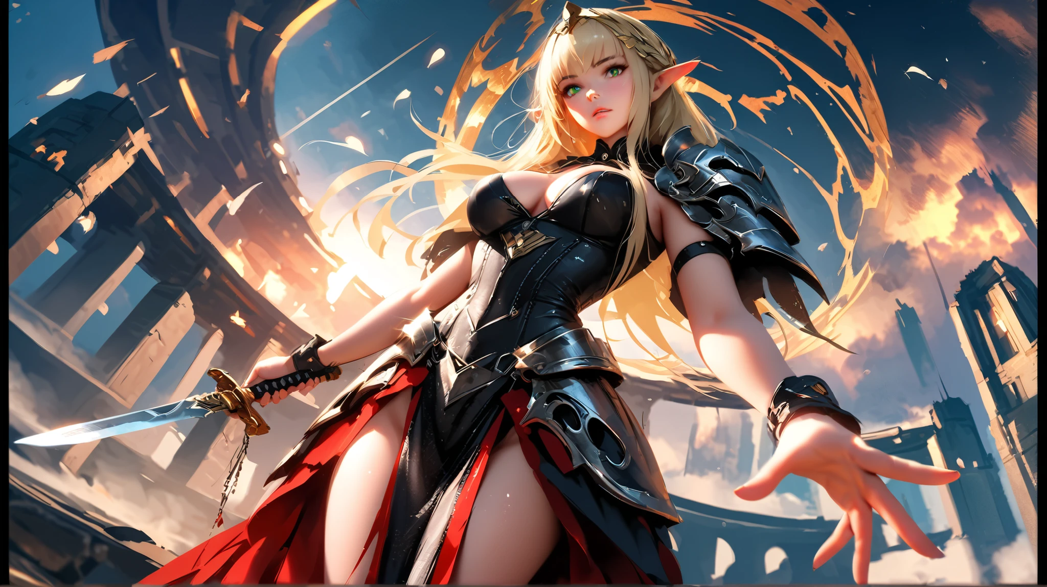 anime girl with a sword and a sword in her hand, extremely detailed artgerm, style artgerm, artgerm lau, artgerm style, artgerm detailed, ig model | artgerm, ruan jia and artgerm, ! dream artgerm, artgerm and ruan jia