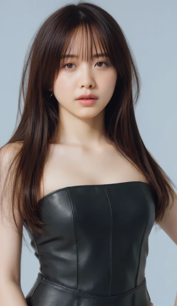 (extra detailed body、extra detailed face、best qualtiy:1.2)、femele、looking at the viewers、(Sequin tank top、JINS)、(Iris confusion in the background:1.4)