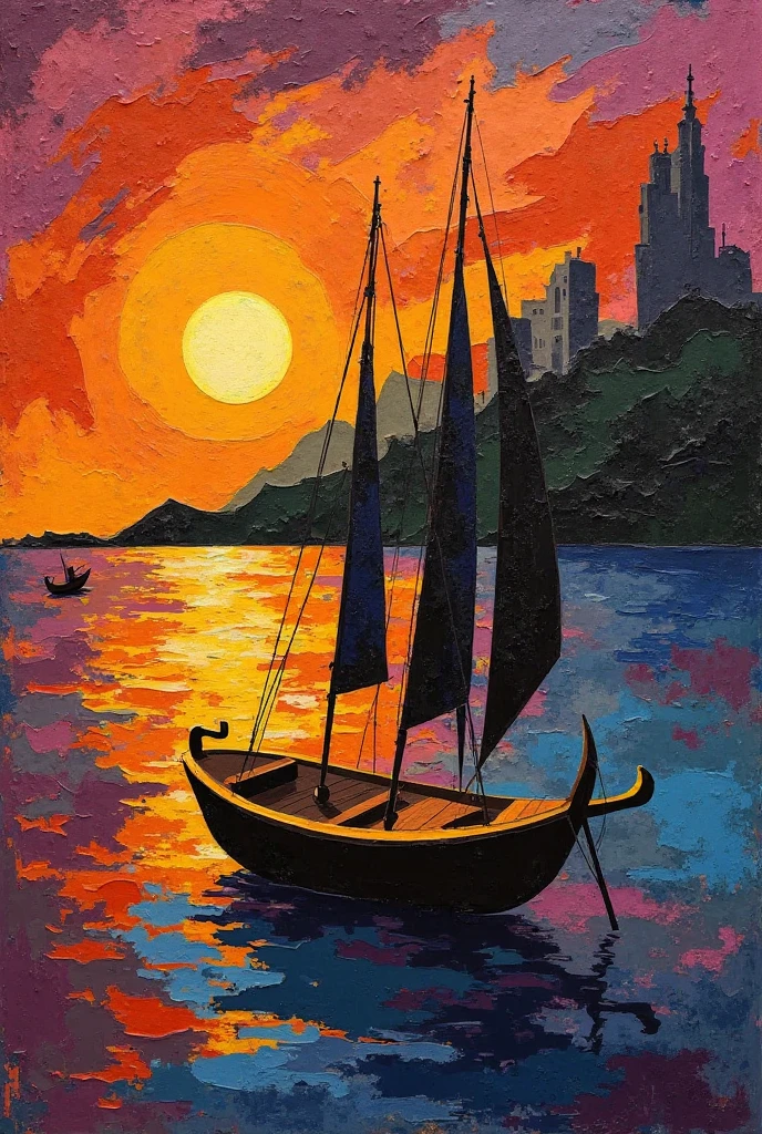 fantastic port, Fantasyart, Encaustic Art, Expressionismo abstrato, fauvism, Sci-fi, Dough, nuanced, repentance art, tatoo, reflective water Charles Gleyre