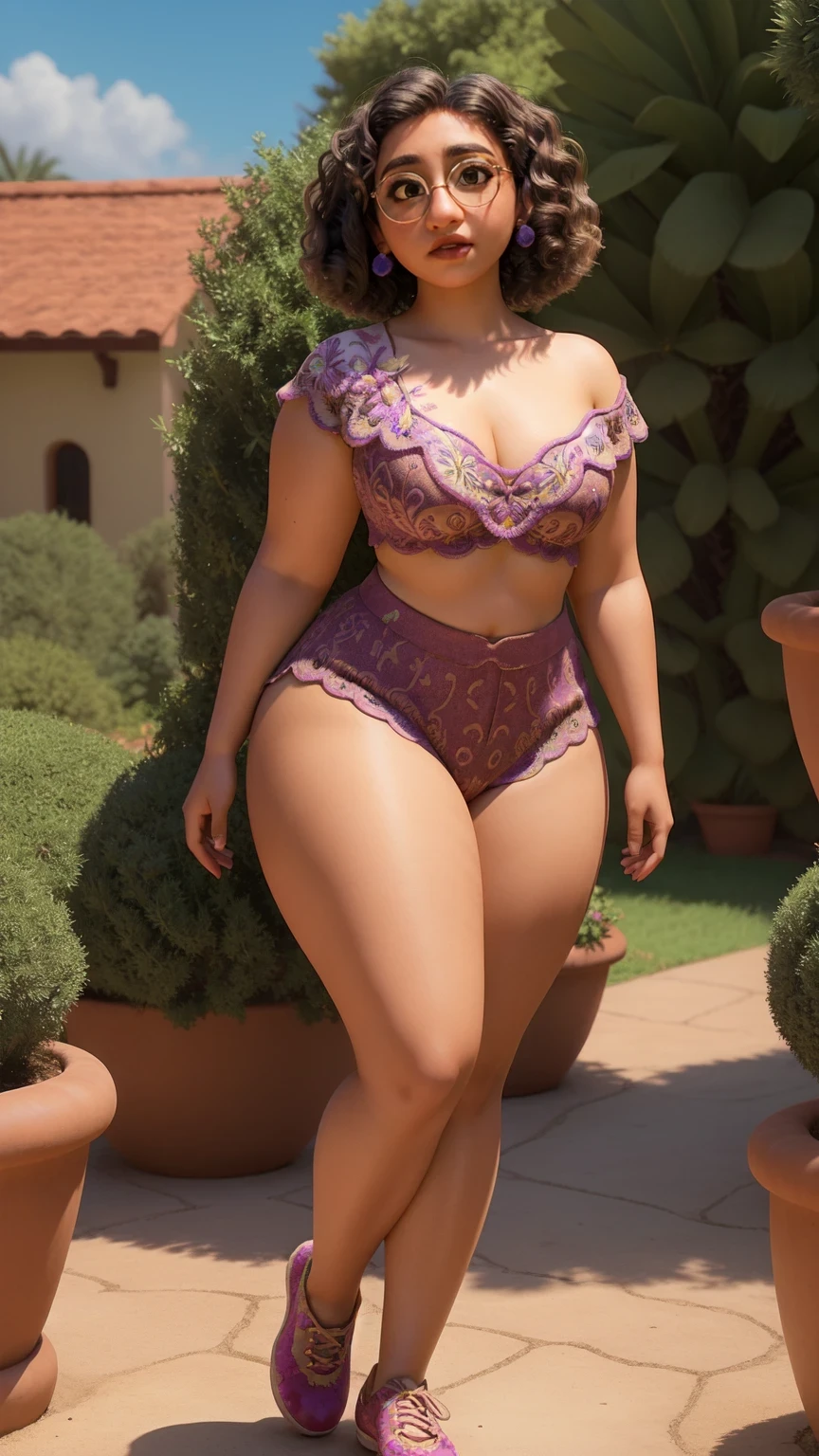 perfect face (8 years old) in  perfect body exposed midriff highleg loli flat chest curvy indian armpits bellydancer 8k chubby high res knees ankles ,  (skimpy outfit:1.2) , cleavage (oily skin:1.4) depth of field (chubby:1.2) bokeh, small breast (best quality), (masterpiece) (high heels)  (full body shot:1.7)  (outdoors:1.5)