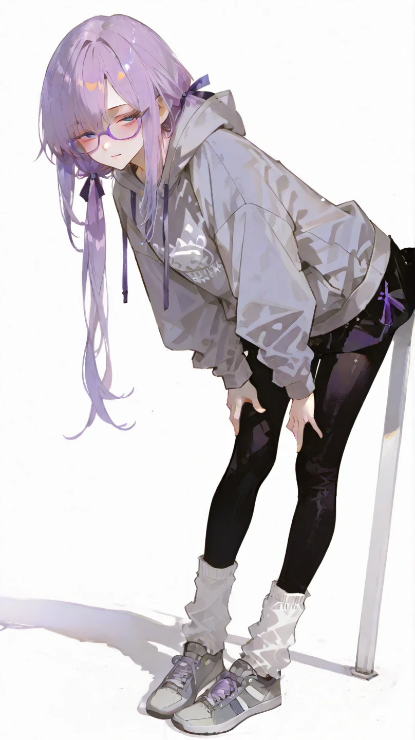masterpiece, (best quality), vibrant colors ,natural lighting ,RTX, perfect proportions, beautiful, detailed face, (perfect eyes:1.1) ,(photorealistic:1.1), 8k uhd, outdoors, simple background, mika melatika, 1girl, solo, long hair, black hair, thighhighs, long sleeves, hair between eyes, very long hair, green eyes, collarbone, red hair, choker, socks, hood, wide sleeves, streaked hair, hoodie, headphones, black choker, no shoes, single thighhigh, asymmetrical legwear, white hoodie, single sock, single kneehigh,  Balancing in a dancer's pose,   <lora:Mika_Melatika:0.85>