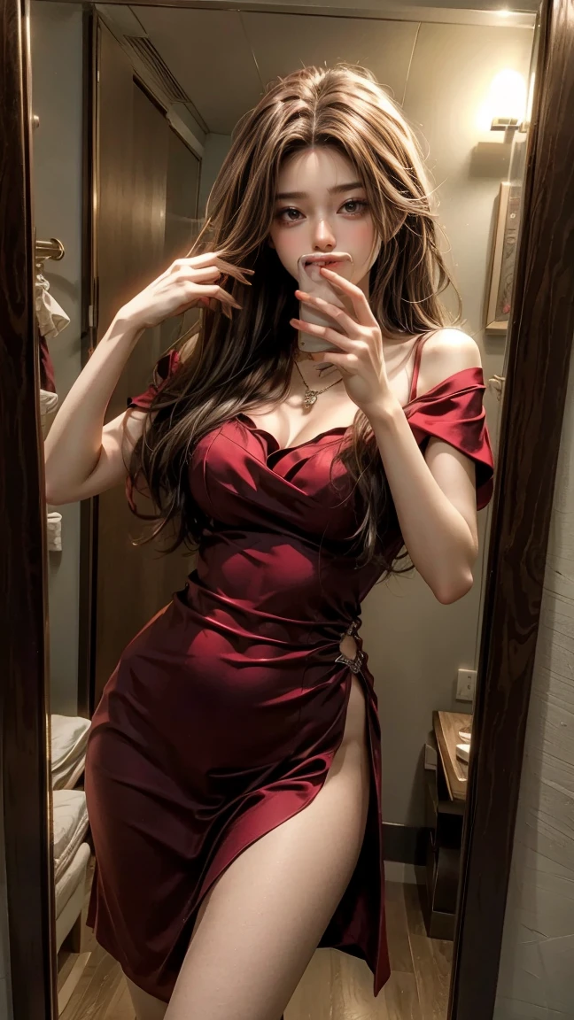 8k，abstract expression of abstract beauty，1 girl，Centrally located，（（Audience only：1.2）），（Almost perfect：1.4），Huge breasts，Beautiful breasts，Highlight her chest，（showing her breast），Dynamic，（moonLight:1.3），Red，（Soft and comfortable clothes），Very detailed content，number， Art Station, concept art, Light滑的, Acuity, Light, Energetic，Bold Colors, Expressiveness, emotion, exterior art, Unity8k Wallpaper, Ultra Detailed, Pretty and beautiful, best quality, ,1 sister, Very detailed content, In the most beautiful form, grace, Sexy, debauch,Sheer thin clothing,(Gauze:1.3)，(Sexy and feminine pose:1.5)