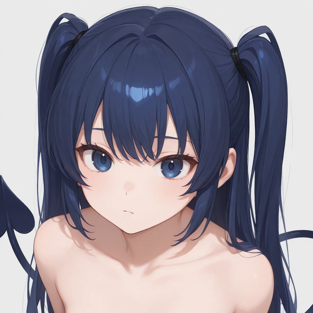 (masterpiece:1.3), (Best Quality:1.3), (Ultra-detailed:1.2), ((kawaii)), Cute, (lovely), ((sexy)), ((Extremely detailed)), 4K, (8K), Best Quality, (Beautiful), Illustration, anime style, (bold line:1.2), Gradation, looking at viewer, //, (bent down:1.1), (arms behind back), //, a cute girl, 1girl, (solo:1.2), gleaming skin, //, (flat nude chested), (Perfect eyes:1.2), (Perfect iris:1.2), //, blue hair color, (beautiful eyes) //, (half closed eyes:1.3), (sexual expression:1.2), Fascinated expression, smile, (blush:1.2), //, modern pink restroom, on bed, nude, strong abs