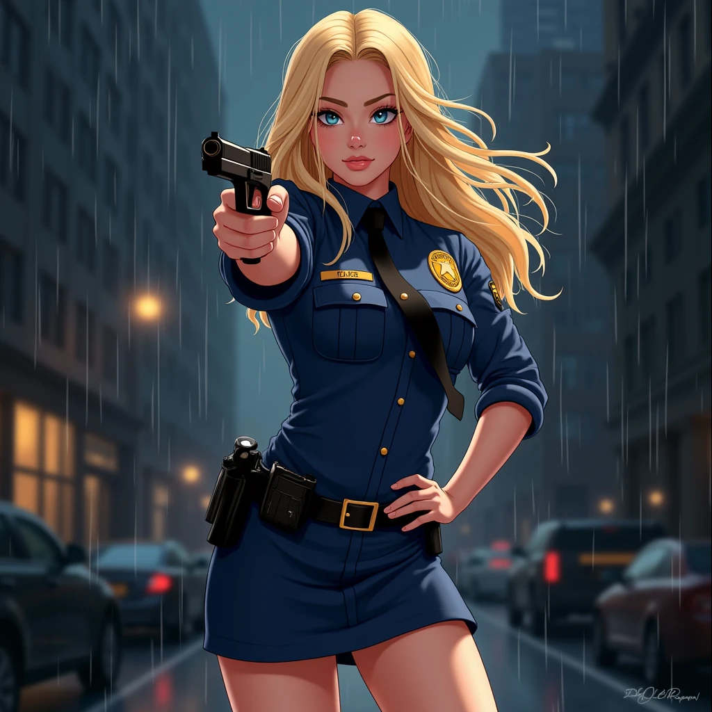 DEN_pollyy_SG
(posing by a (police car:1.2) (dressed:1.1) in a (police uniform:1.2), (police officer:1.3), police uniform, (police car:1.1), cuffs, (police:1.2), (uniform:1.3), police hat, hair tied back, tied back hair, trousers, top, jacket:1.1),
bokeh, f1.4, 40mm, photorealistic, raw, 8k, textured skin, skin pores, intricate details  <lora:epi_noiseoffset2:1>, epiCRealism <lora:ClothingAdjuster3:-1>
