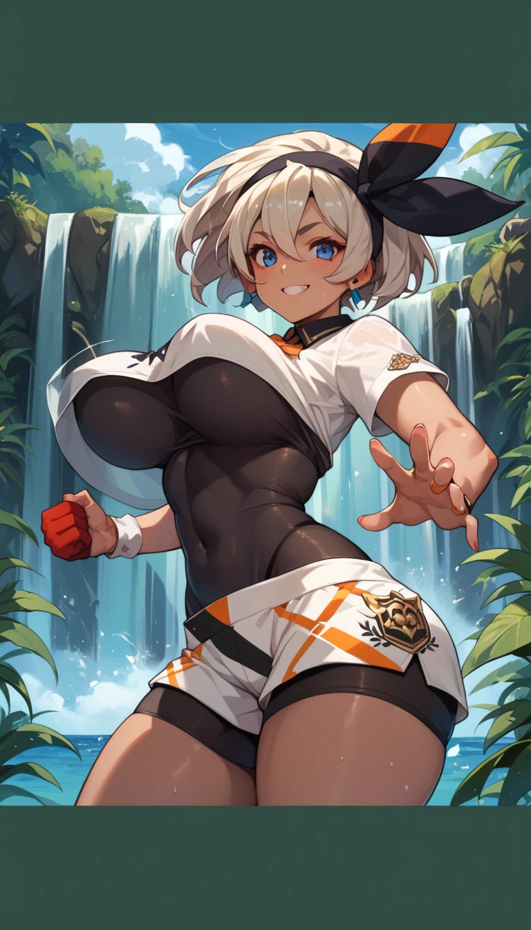 anime illustration、Highest image quality、jungle altar、A plump dark-skinned Aztec female warrior from the tropicusculoskeletal々Sex with a man、Kemono Friends、bengal tiger、perfect proportions、beautiful eyes、traditional mayan costume、Overwhelmingly big breasts beyond the norm、thick legs、spread legs、cowboy shot、smile、offer a prayer、Estrus、body paint、face paint、shaved pussy