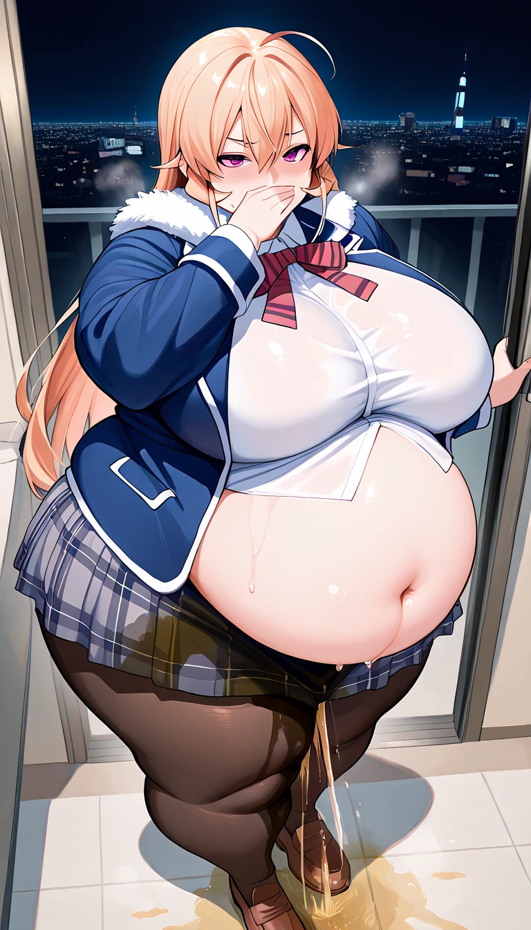 tmasterpiece，Need，full bodyesbian，1girl，By bangs，White choker，Black tie，whaite hair，Blue dress，Blushlush，bangle，，choker，Cornics，鎖骨，collared shir，Cowboy photos，Formal shirts，Ear piercing，Eyebrows visible through hair，Gradient hair，grinning smile，gyaru，jewely，kogal，Long hair，looking at viewert，Loose tie，tiese，nipple piercing，tartan，plaid skirts，pleatedskirt，eBlue eyes，gyuru，校服，The shirt，a skirt，ssmile，solo，white  shirt，street corner，Skysky，SakuraNS，petals，illustration，（Magazines：1.3），（Cover style：1.3），Fashionab，woman，vibrancy，Outfit，posing，frontage，Colorful，Dynamic，Background with，element in，self-assured，Expressing the，halter，statement，attachment，A majestic，coil，Runt，Touching pubic area，Scenes，text，Cover of a，boldness，attention-grabbing，titles，Fashionab，typeface，Catchy，titles，more big，smart，modern day，Fashionab，focus-on、Fashionab、chubby, (massive tits)), ssbbw, she has a jiggly fat round belly, ssbbw, ((natural big body)),(((natural the biggest belly))),(((natural the biggest belly))),(((natural the biggest belly))),(((natural the biggest belly)))(((natural the biggest belly))),(((natural the biggest belly)))