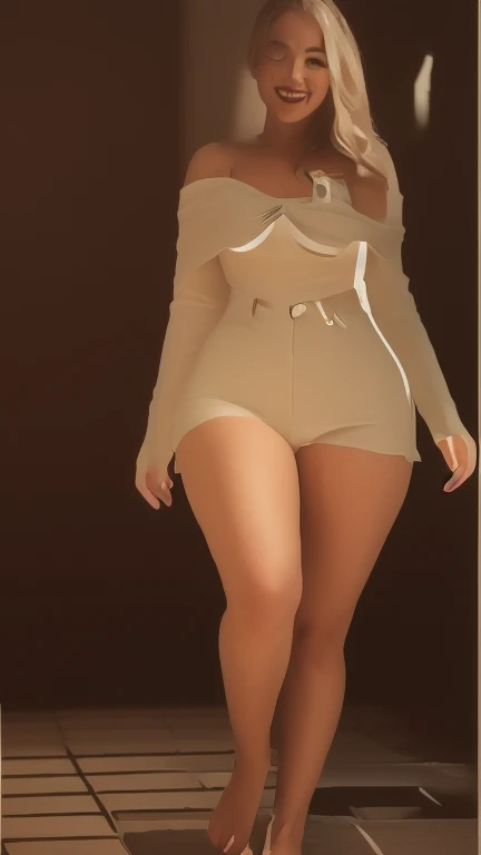 Curvy Hispanic female wrestler, in fancy white bra, fancy white cotton panties, fancy white high stockings, applying makeup and lipstick, anime art style, intricate details