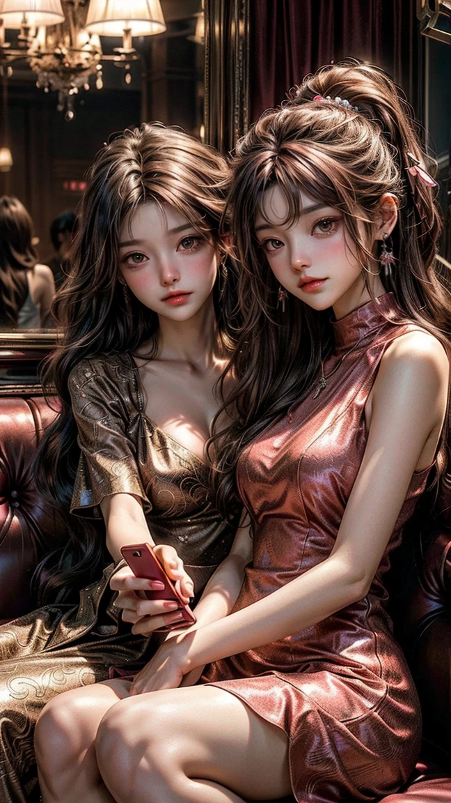 (Skin dents:1.5), Realistic, Realistic, (masterpiece:1.5), Concept Art, Intricate details, Very detailed, Realistic, Octane Rendering, 8k, Unreal Engine, Dynamic pose, Highest quality, High resolution, (Realistic Face:1.1), (超Realistic:1.1), ((full_body)), Perfect Eyes,(Shiny skin:1.2), (((Hairstyle))), (((perfect hand 1.5))), (Very detailed背景), ((Dynamic Background)), (Light), ((fine grain, High quality eyes, High quality face)), (((flowing Hairstyle))), wonderful, Written boundary depth, Bokeh, 4K, ((Gothic 1.5)),, Lightning, Glowing blue iris, (((Gorgeous see-through dress for the evening)1.5)),Glittering necklace and earrings、((Narrow waist、Full body photo 1.5))、