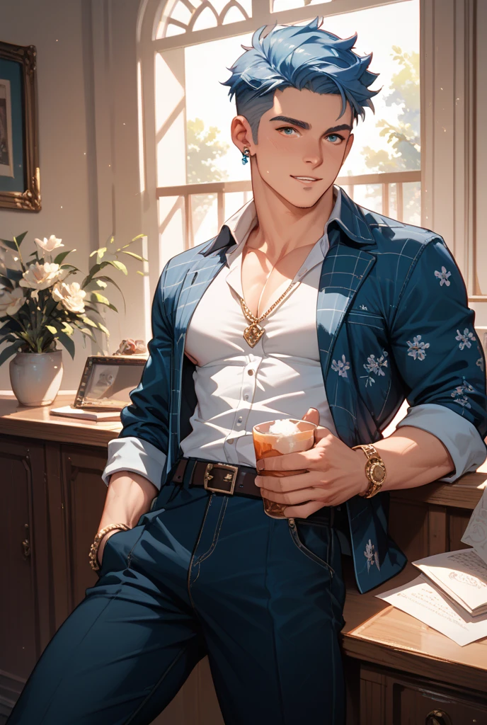 A cartoon picture of a man with a milk carton, milkman sexy, milkboys sexys, glass of milk, milk, bar, flowing milk, sea of milk, drinking at the bar, milkshake, spilled milk, yaoi, bartending, ricardo milos, in billy herrington body, inside a bar, puddle of milk, sitting at the bar, top milk brands, full calidad, 4k, full hd, calidad alta, calidad de cine, milkman naked