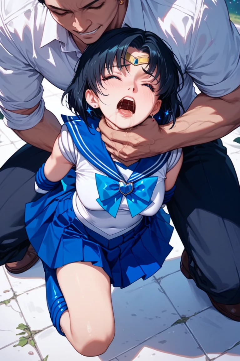 Sakura Kasugano、she is wearing dirty clothes, Tattered and torn clothes、dirty body、Full body covered in semen、My eyes turn, after orgasm, exhausted, blush, tired, lifeless, empty eyes、Sweat, open mouth high,keep your mouth wide open,empty eyes,shout out loud,Ahegao、extreme climax、vapor、trembling body、Put your arms behind your back and squirt back, (shibari:1.21), control,bondage,vibrator masturbation