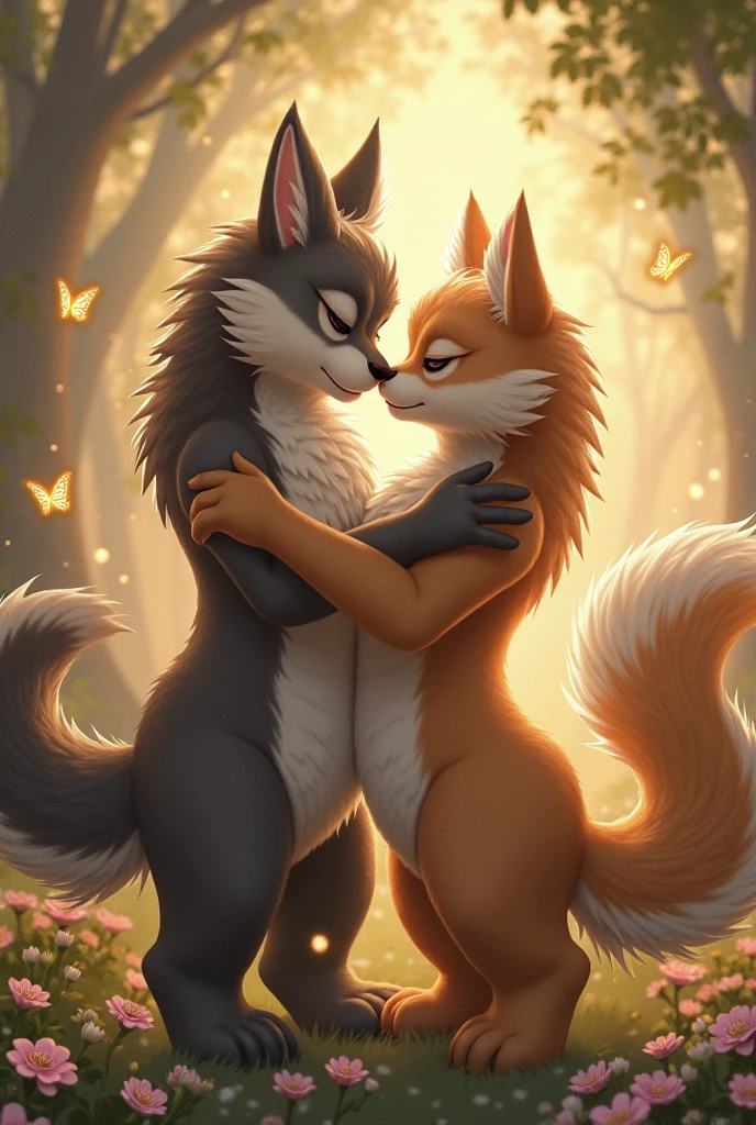 Two gay furries together