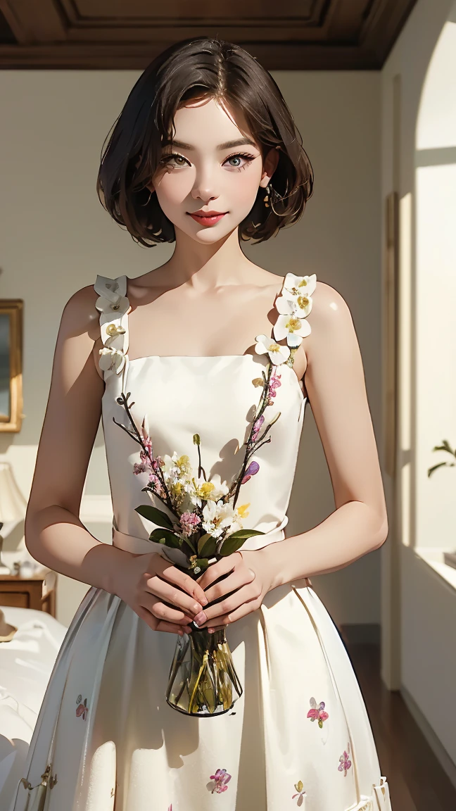 (((Simple configuration)))、(((The background is a white wall:1.2)))、One Girl、Perfect Anatomy、絵のようにbeautiful、sketch、Very delicate、Cloud-like wall、、Floral、Delicate depiction、Abstract、Bright colors overall、Gentle color、Taisho Romance、(masterpiece、Highest quality、Highest quality、Official Art、beautiful, beautiful:1.2)、