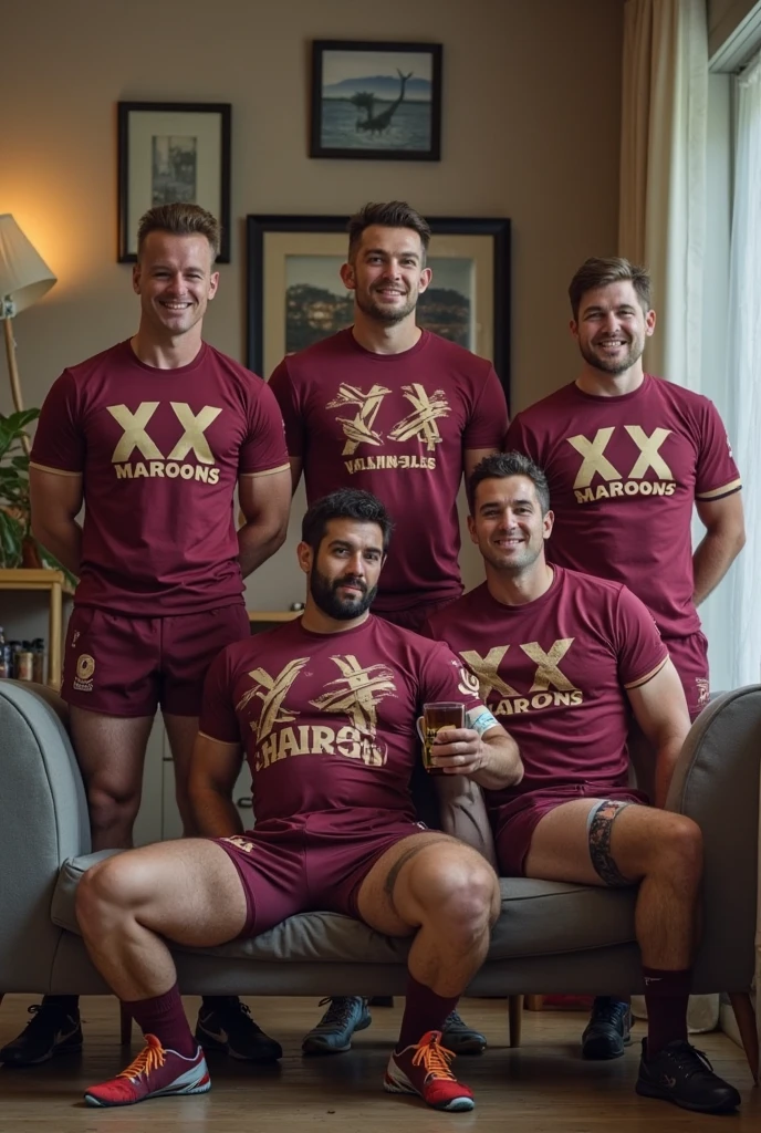 3 hombres de raza negra guapos, en boxers, with a huge bulge in the crotch.