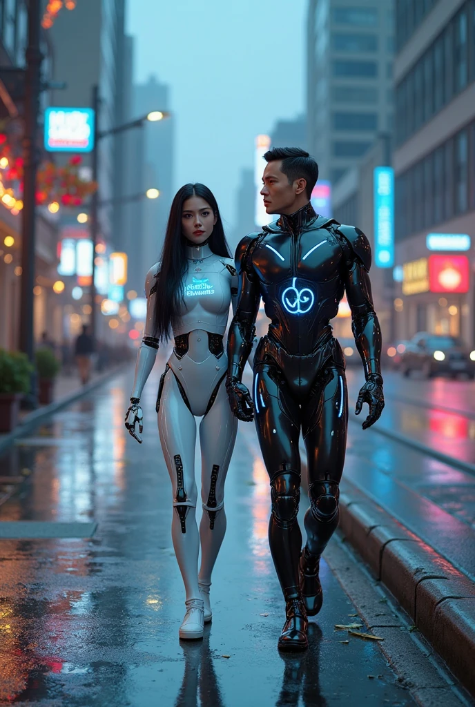 urban, suit, big scene, Chinese, sunglasses, explosive background, hyper detail, movie lighting, face detail complete, male and female couples, kneeling on the ground, full body, delicate face, white skin, hyper detail, detail depiction, hair detail, HD quality, white skin, umbrella,