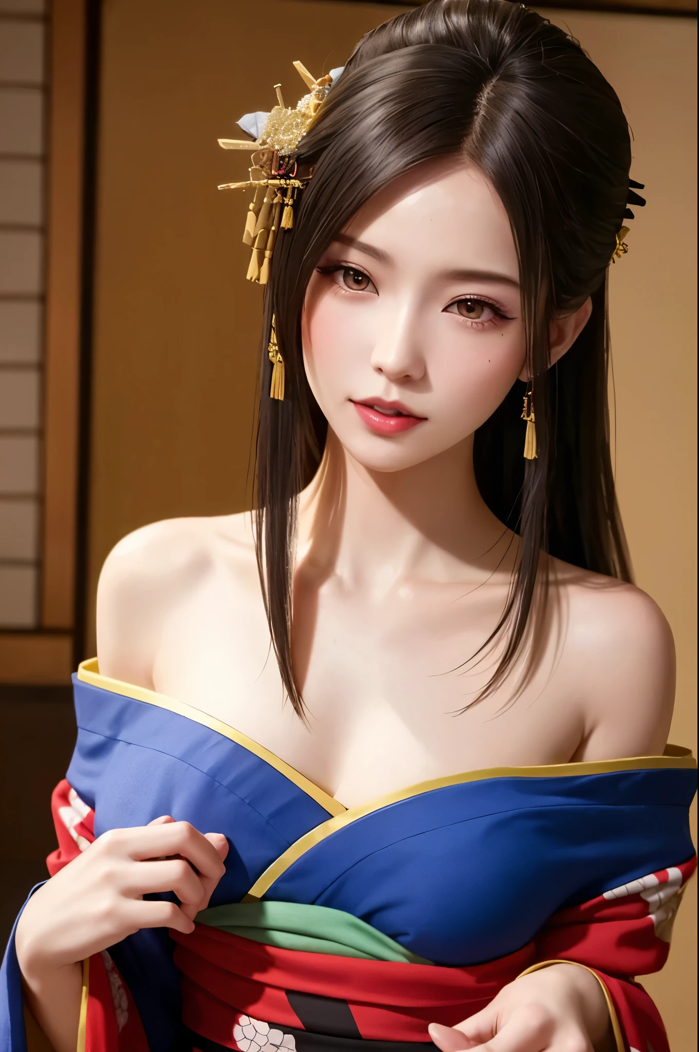 ８k 10-year-old Japanese princess in a super shiny red 12-layered kimono with embroidery like a Japanese doll　A large amount of breast milk spurts out of the nipple　Hair accessories are prohibited　Long, straight black hair　The princess closed her eyes、She blushes as the old lord sucks her nipples.　She gets breast milked by an old man　milking　Lying on a super shiny pink futon　Princess shows her nipples to the doctor