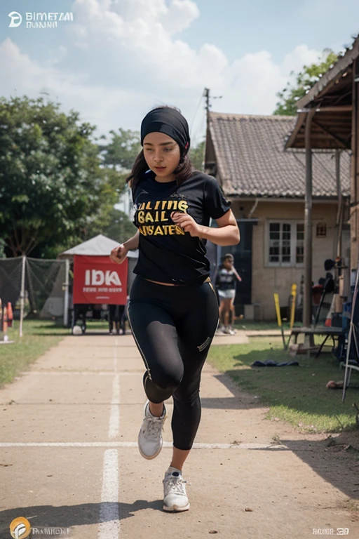 A hijaber indonesian pretty woman, wearing a  tshirt long leging with a strong vector design featuring a silhouetted image of a five-fingered palm in pastel colour with love and light. The phrase "STOP FREE SEX" is displayed in bold simple elegand, distressed typography with pastel colours, while holding her skirt with legings, wearing hijab, one-handed pose pointing upwards, in a top of mountains, surrounded by many naked men, jav idol, with front shooting angle, very realistic, (complex detail: 0.9), (hdr, hyperdetail: 1.2), RAW, Sony Alpha a9 II, 24-105mm f/4, HDR,