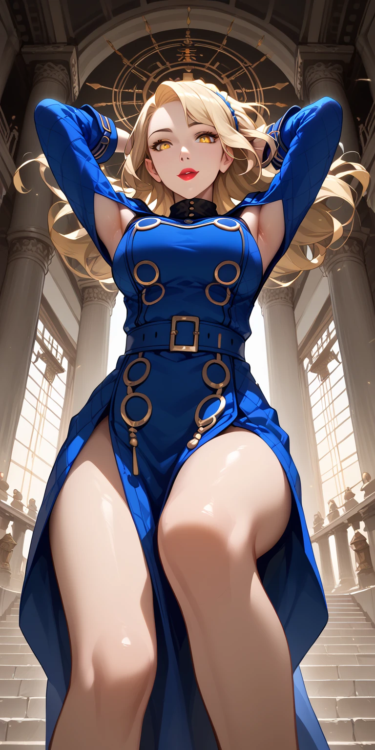 Shiny blond hair, loose hair, very long hair, sophisticated haircut, thin and oval face, very sexy and sophisticated transparent blue dress, sexy blue latex suit, thighhigh stockings, embarrassed, submissive, nervous smile, cute and blushing 18 years old anime girl, look away because she is embarrassed and blushes, bright blue eyes, detailed face, detailed members, detailed arms, detailed hands, ((((sparkling diamond jewelry)))), tiara, ((makeup)), high heels, puffy sleeves, long gloves, long eyelashes, ((((shiny blue transparent dress)))), Girl lying, tied by ropes, shackled, can no longer move, tied tightly, very hard tied up with lots of ropes, hampered by so many ropes that she can no longer move, bound hands and feet, ropes tie his whole body, tied extremely tightly and forcefully to her bed by a lot of ropes, its limbs are strongly tied together by ropes, his torso is tied up with thick cords, her chest is so tied up with ropes that it sticks out, her legs are tied tightly with thick ropes, his hands are tied behind his back with ropes, she can no longer move her feet, her hands which are tied by thick ropes, she desperately tries to free herself, likes to be tied tight with big ropes, likes to be immobilized by big ropes, lying down, his hands and feet are strongly tied to the railing of his bed, his legs are pressed together and tied with ropes, its limbs are held vigorously by imposing ropes, her hands are tied securely behind her back by ropes, her chest is compressed by strong ropes, she is pressed against her bed and restrained by large ropes (shibari, arms behind the back:1.4), (hands on the back), (masterpiece, best quality) 1.5, 1girl, solo, (sexy, beautiful woman, perfect face, perfect eyes, perfect hands), samus aran, black leather dress, kneeling, (shibari, arms behind the back:1.4), (hands on the back), Spread the legs, s&#39;lie in bed by big ropes