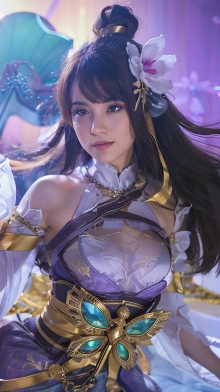 (masterpiece:1.3), (8K, Photorealsitic, Raw photography, Top image quality: 1.4), Japan high school girls、(Random hairstyles:1.2)、cleavage of the breast:1.2、Super Detail Face、Eye of Detail、double eyelid、Bring your chest together、sharp focus:1.2、prety woman:1.4、light brown hair、top-quality、masterpiece、超A high resolution、(Photorealsitic:1.4)、Highly detailed and professional lighting smile、Loose and light knitwear、Shoulder out、slender、serious facial expression、short-haired、Fatal position