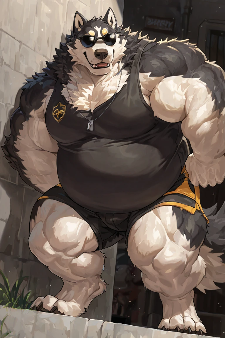 Epic Zootopia My Heroe Academia Character Monters Gluttons and dungeons, Bodybuilder, obese Medieval Fantasy, Real life, Anime serie, Anime character, Obese muscle Obese Sumo wrestler Werecats ???, full body pic (obese, strong legs and arms) Sumo wrestler Werecats ???. Obese muscle fat ??? (bulky, wide, broad shoulders), Citizen obese Werecats ???, Solo, male, bear, chubby, musclegut, muscular, mature male, old, angry, frowning, black fur, blue eyes, grey hair, body hair, dog tags, tan cargo shorts, big bulge, alleyway, plants, by mystikfox61, by darkgem, by glitter trap boy, by bebebebebe